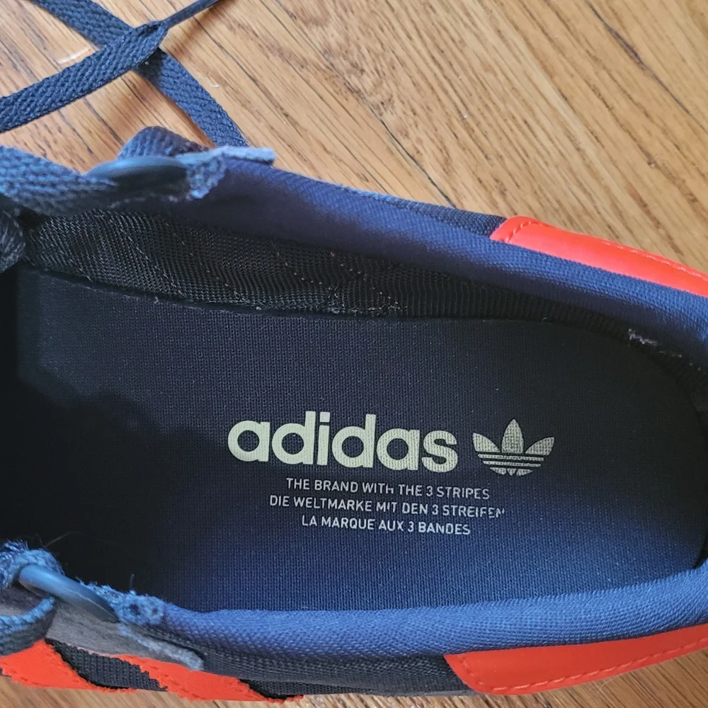 Adidas Gray and Orange/Red Low-Top Sneakers - Like New